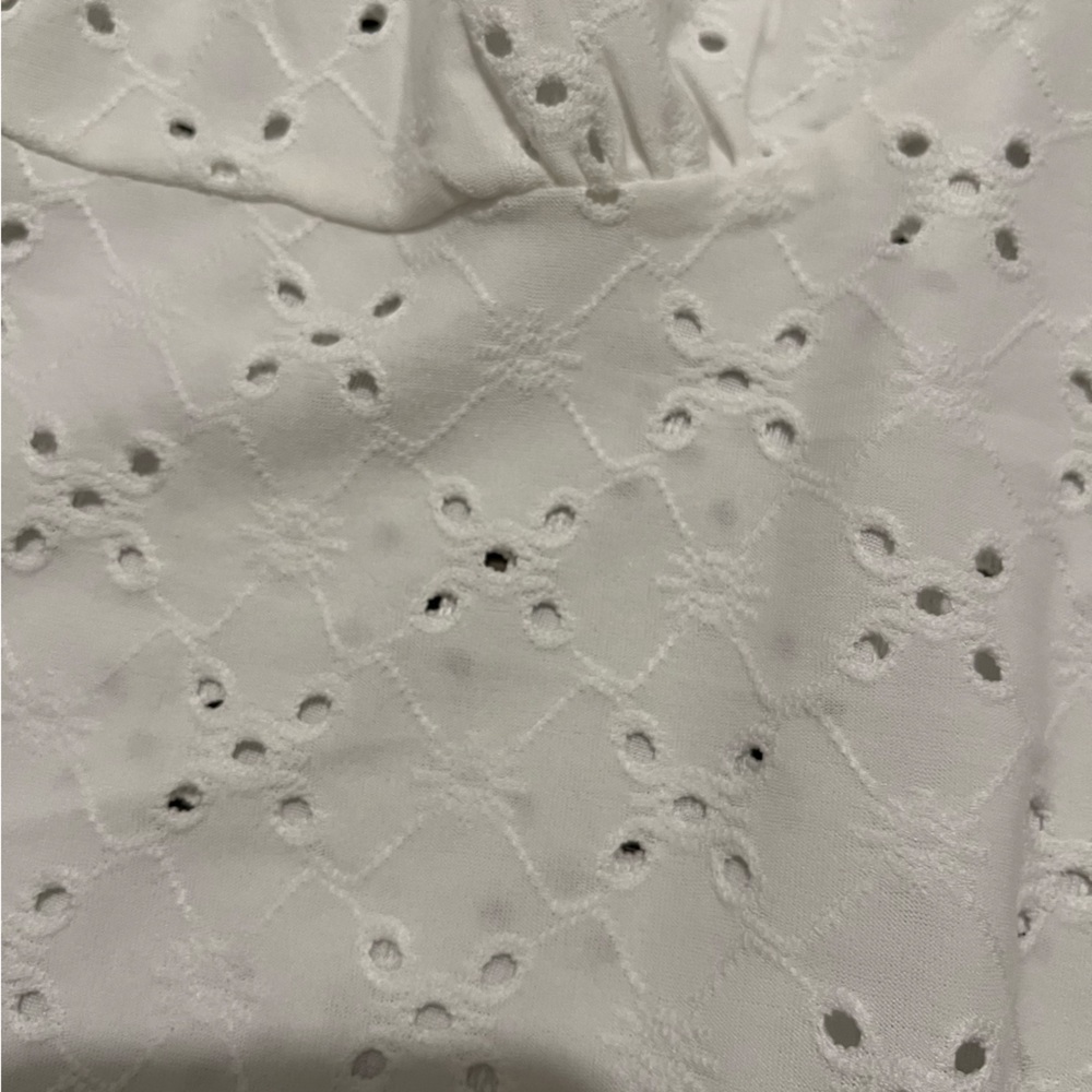 Ambiance White Blouse with Puff Sleeves - Picture 4 of 4